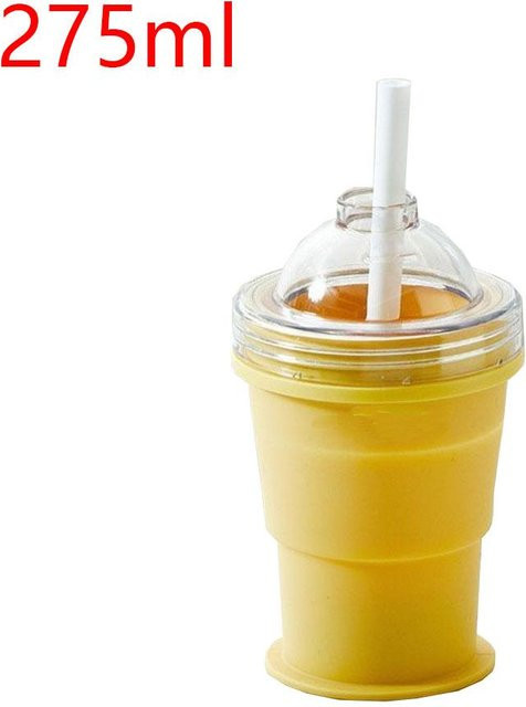 LESDAFFY Home Life Silikon-Eiswürfelform in runder Becherform, Gelb, 275 ml - Bild 1