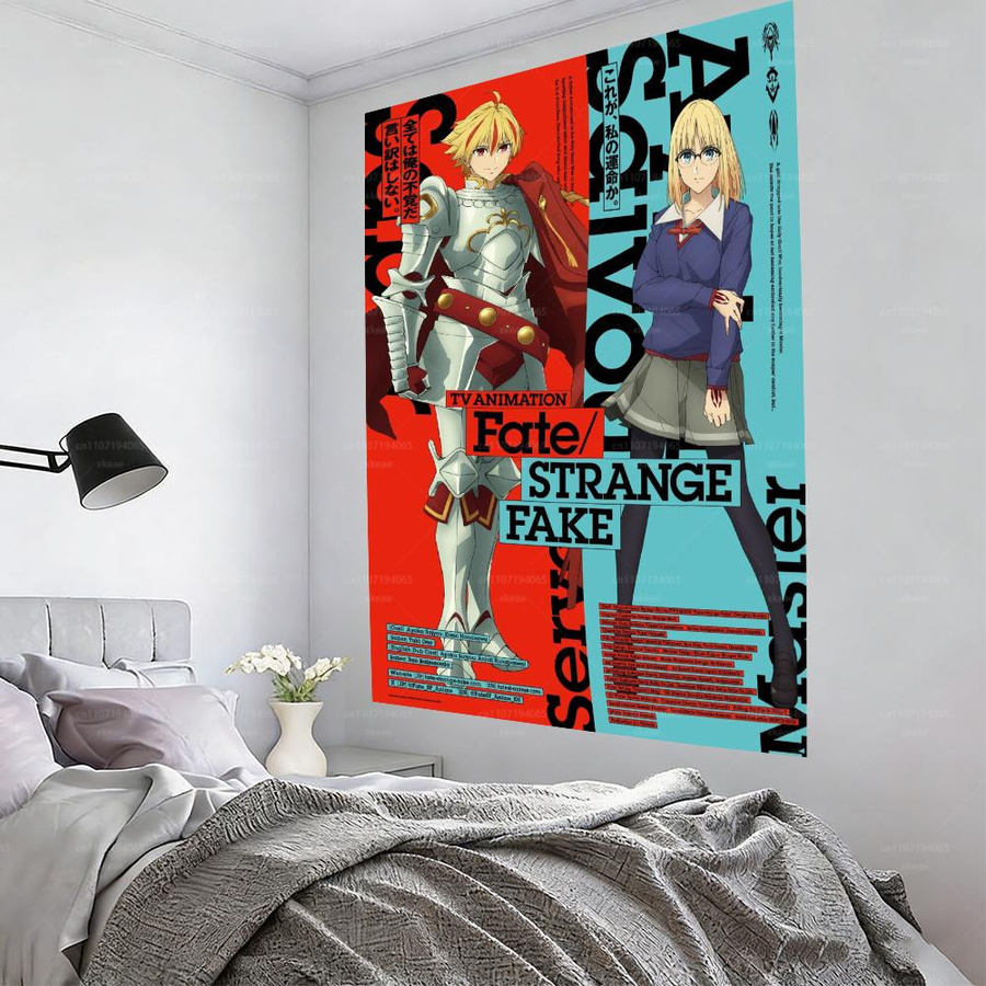 Fate/Strange Fake Wandteppich mit Anime Saber & Master Charakter als Wandbehang, B/H: 40 x 60 cm - Bild 4
