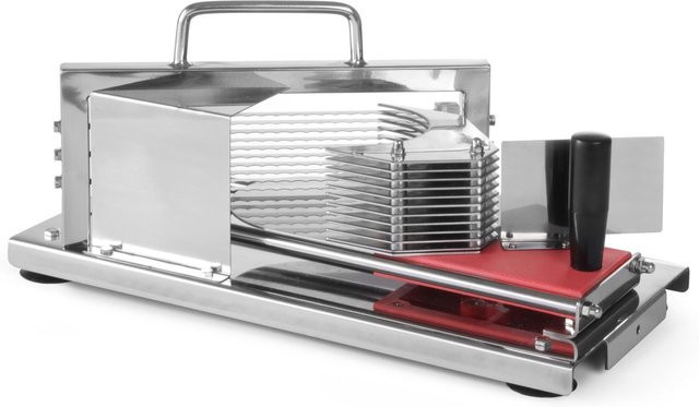Hendi 570159 Professionelle Tomatenschneidemaschine aus Edelstahl in Silber mit rutschfester Basis - Bild 1