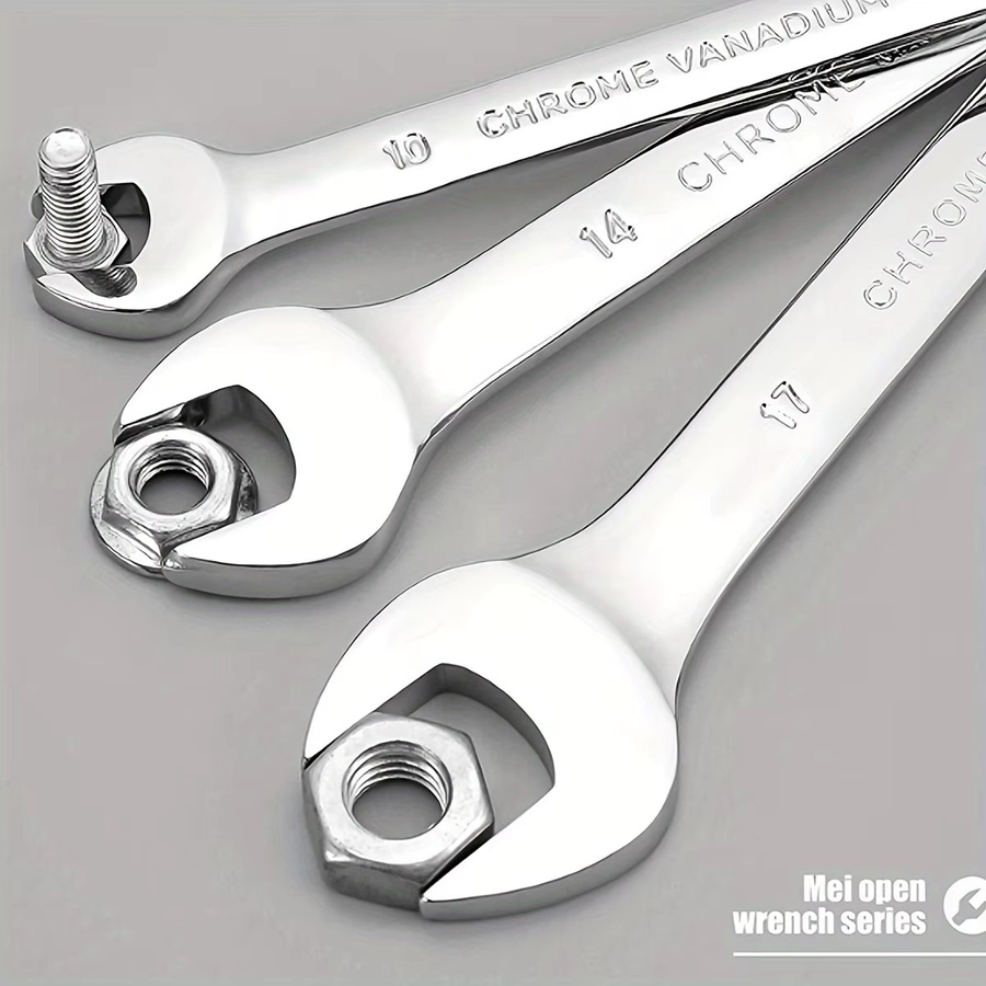 NIUXIANG 14-teiliges Kombinationsschlüsselsatz in Silber mit Aufbewahrungsbox für Metrik und Standard von 8mm bis 24mm - Bild 4