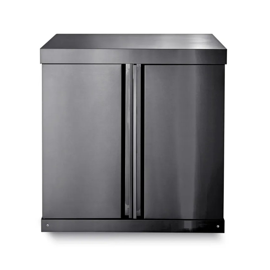 MyOutdoorKitchen Modul mit Schrank Black Collection aus Edelstahl 304 in Schwarz-Anthrazit matt, B/T/H: 85,5 x 58,0 x 83,0 cm - Bild 2