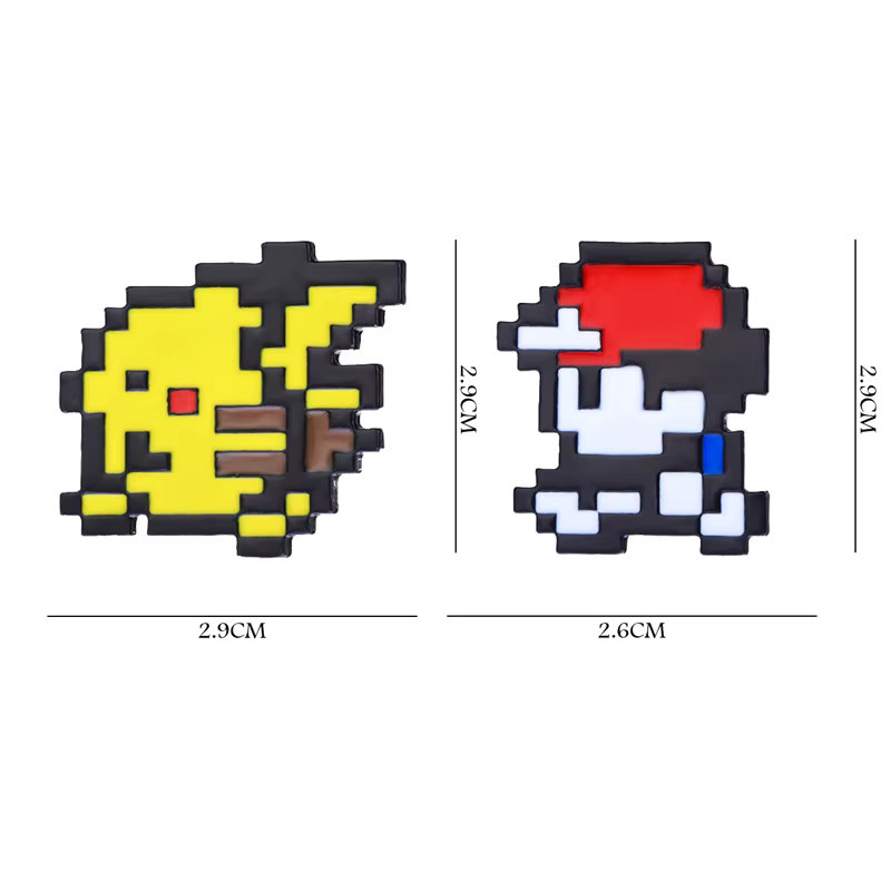 Bandai Pokémon Ash Ketchum Pikachu Emaille-Pins, 2-teiliges Set, Metall, Bunt / Mehrfarbig - Bild 1