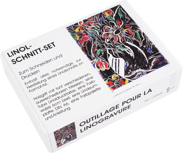 Linol-Schnitt-Set aus Holz, Kunststoff und Metall für deine kreativen Projekte - Bild 1