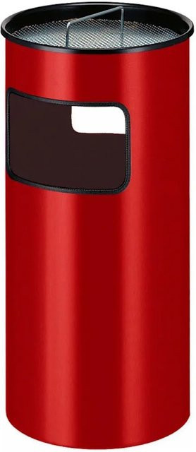 PROREGAL Runder Feuerfester Kombiascher in Rot aus Metall inklusive Löschsand und Sieb, H x Ø: 69 x 32 cm - Bild 1