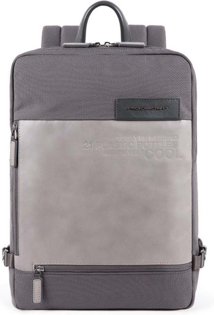 Piquadro Ade Großer Laptoprucksack aus recyceltem Stoff in Grau - Bild 1