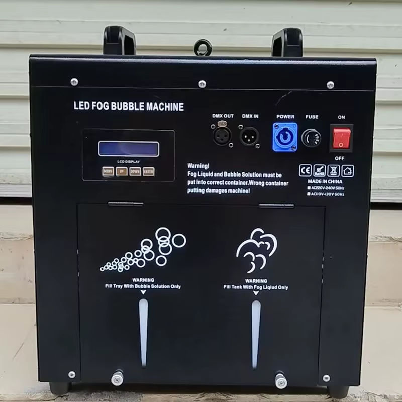 Butoy LED Rauch- und Blasenmaschine mit 1500 W, zwei Düsen, DMX-Steuerung, Schwarz - Bild 2