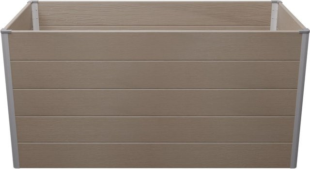 GroJa Hochbeet Solid Bi-Color Sand aus Aluminium und BPC, Breite: 150 cm, Tiefe: 70 cm, Höhe: 75 cm - Bild 1
