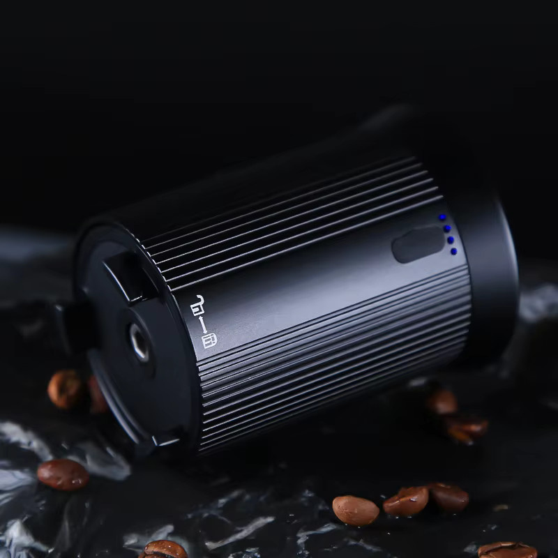 Havmore Manuelle USB Kaffeemühle aus Aluminium und Edelstahl in Silber - Bild 5