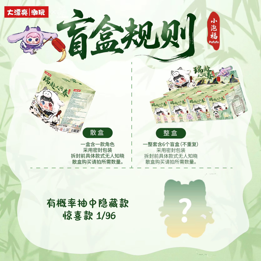 Echte Pufufu Divine Beasts Rush To Earth’s Spring, Blind Box, Puppensammlung - Bild 2