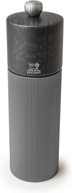 Peugeot Salzmühle LINE in Schwarz, Grau und Anthrazit aus Aluminium und Holz, Höhe: 18,0 cm - Bild 1