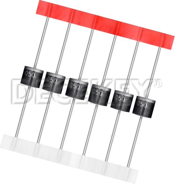 DECEKEY Schottky Diode 30SQ050 30A 50V Axial in Schwarz für Solar Panel Parallel Reflow Schutz, 6er Set - Bild 1
