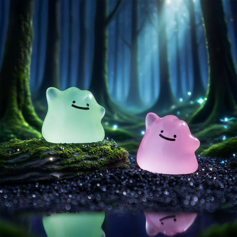Bandai Pokémon Ditto Minifiguren, 6er-Set, Leuchten im Dunkeln, Mehrfarbig - Bild 4
