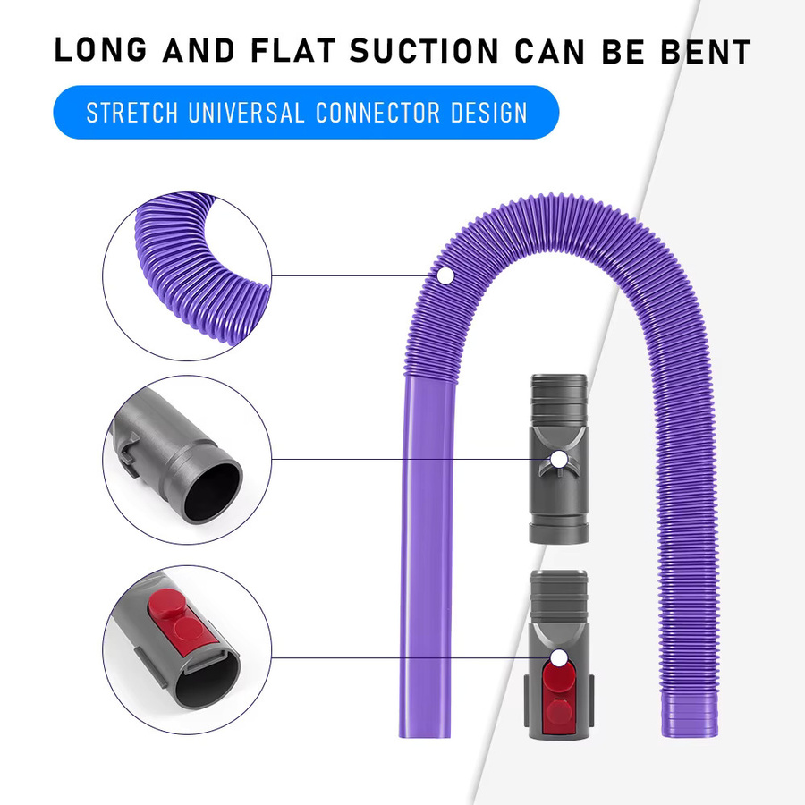 Dyson Ersatzteil Set: Flexible Fugendüse und Lint Remover Kit für V7 V8 V10 V11 V12 V15 Staubsauger in Purple - Bild 1