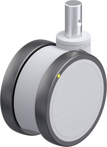 Blickle Kunststoff-Doppelrolle LKDG-PATH 125K-ELS-ZA55 in Grau und Silber mit Rad-Durchmesser 125 mm und einer Tragfähigkeit von max. 125 kg - Bild 1