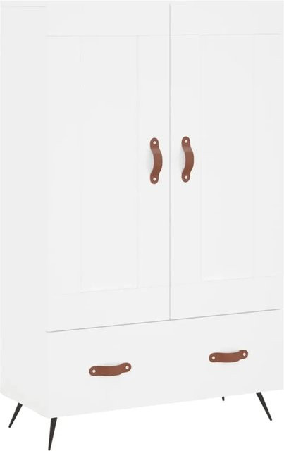 vidaXL Highboard Weiß aus Holzwerkstoff und Metall B/T/H: 69,5 x 31 x 115 cm - Bild 1
