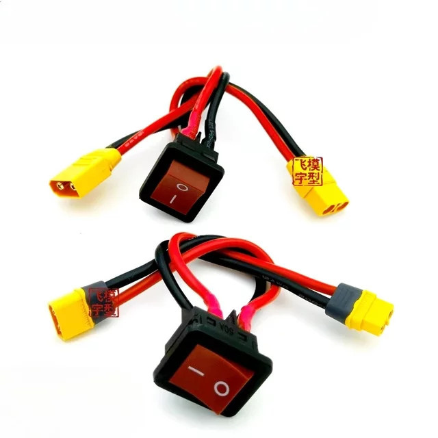 XT60 XT90 Hochstrom-Schalter 30A Ein/Aus-Schalter für RC Drohnen und UAV Akku ESC Verbindung in Schwarz - Bild 1