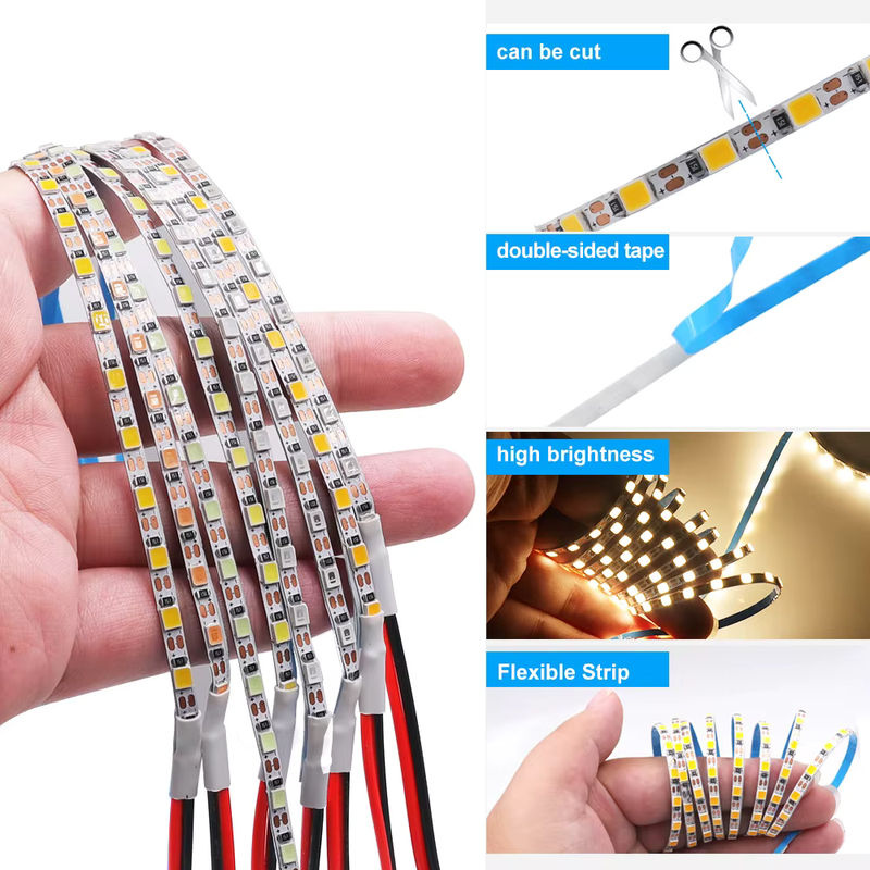 XUNATA LED-Streifen Weiß, 5 V, 3 mm Breite, 120 LEDs/m, SMD 2835, flexibel und zuschneidbar für TV-Hintergrundbeleuchtung - Bild 4