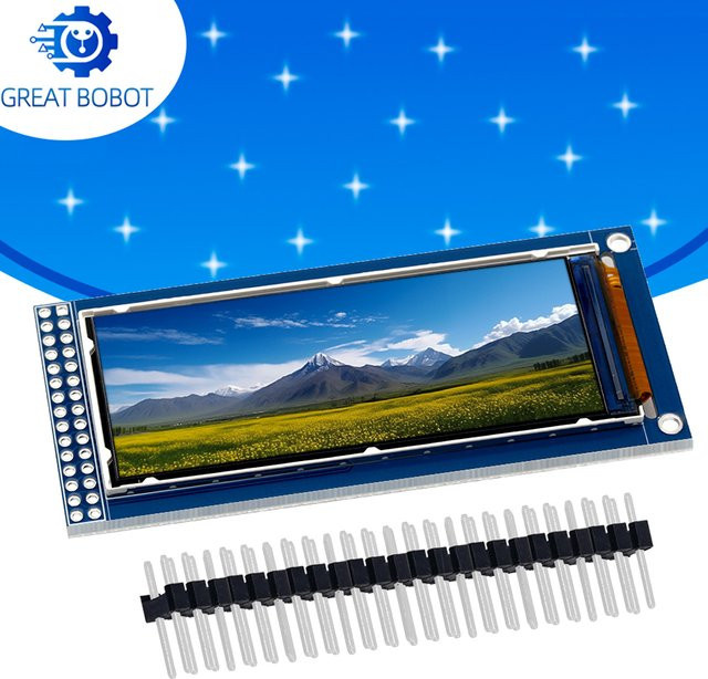 EGBO TFT-Anzeigemodul 2,86 Zoll mit ST7701 SPI, hochauflösend 376 x 960 Pixel, Blau, kompatibel mit Arduino und STM32 - Bild 1