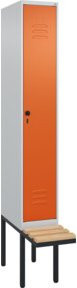 C+P Spind Classic PLUS Sitzbank mit 1 Abteil, Sicherheits-Drehriegel und 3 Garderobenhaken, B/H/T: 212,0 x 81,5 x 30,0 cm - Bild 1