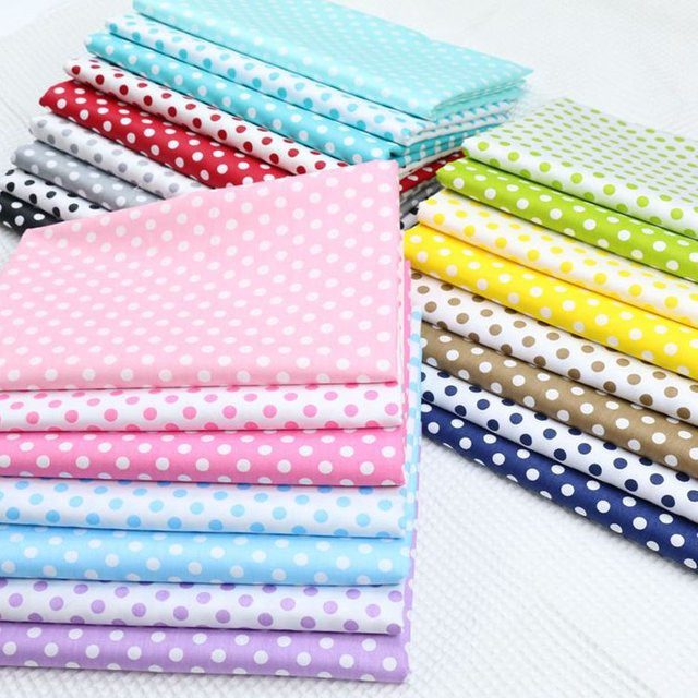 Syunss Baumwollstoff mit Punktmuster für DIY-Patchwork und Bettwäsche, Tilda Design - Bild 1