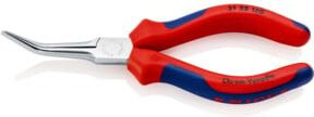Knipex Nadelzange 45 Grad gebogen aus Chrom-Vanadium-Stahl mit roten Mehrkomponenten-Griff, Länge: 160 mm - Bild 1