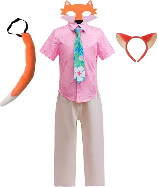 MOWALIZADA Mr Fox Cosplay Kostüm, Tiere, Plüsch / Textil, Bunt / Mehrfarbig - Bild 1