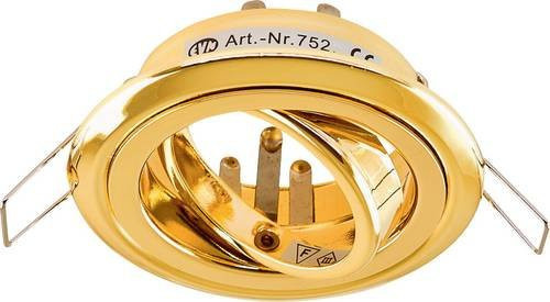 EVN Einbauring für Halogenstrahler in Gold/Messing, verstellbar, ohne Leuchtmittel - Bild 1