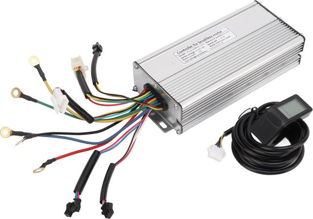 Igeteck Elektrofahrrad Controller Display Kit für bürstenlose Motoren 36V 48V 1000W mit LCD4 Display in Weiß und Silber - Bild 1