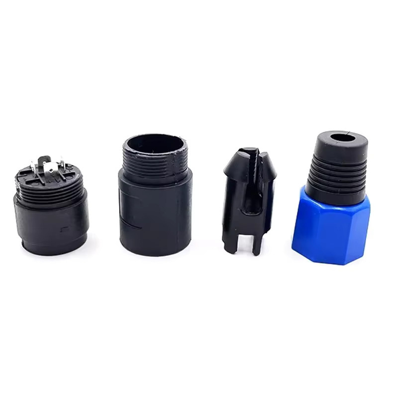 Speakon Kabeladapter 4-polig mit verriegelbarem Stecker und Buchse in Blau - Bild 2