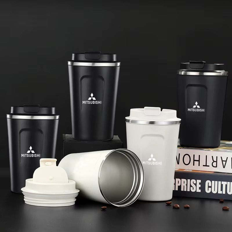 Mitsubishi Reise-Thermobecher aus Edelstahl in Schwarz, auslaufsicherer Kaffeebecher mit 380 ml Fassungsvermögen - Bild 5