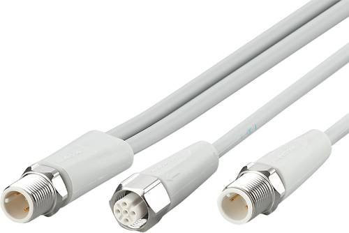 ifm electronic Verbindungsleitung EVF693 mit Stecker und Buchse, gerade, grau, Länge: 1 m, Polzahl: 3 oder 5 - Bild 1