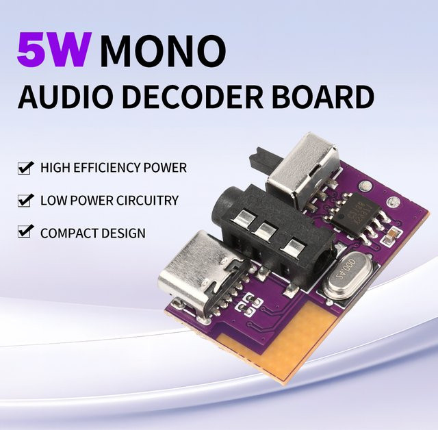 diymore Bluetooth Audio Modul mit TWS-Funktion, 5W Mono Verstärker, Typ-C und 3,5 mm Klinke, 3,5 V-5 V - Bild 1