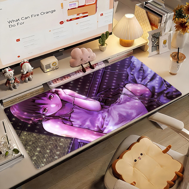 Anime Serial Experiments Lain Mauspad in Purple, rutschfeste Gamer-Schreibtischunterlage für Laptop und Büro - Bild 1