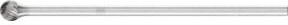 PFERD Hartmetall Frässtift Kugel KUD universal fein, Farbe: Silber, Kugel-Ø: 6 x 5 mm, Schaft-Ø: 3 x 75 mm - Bild 1