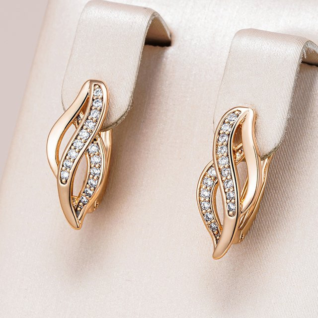 Kinel Ohrringe, 585 Gold, Roségold, Zirkonia, Damen - Bild 1