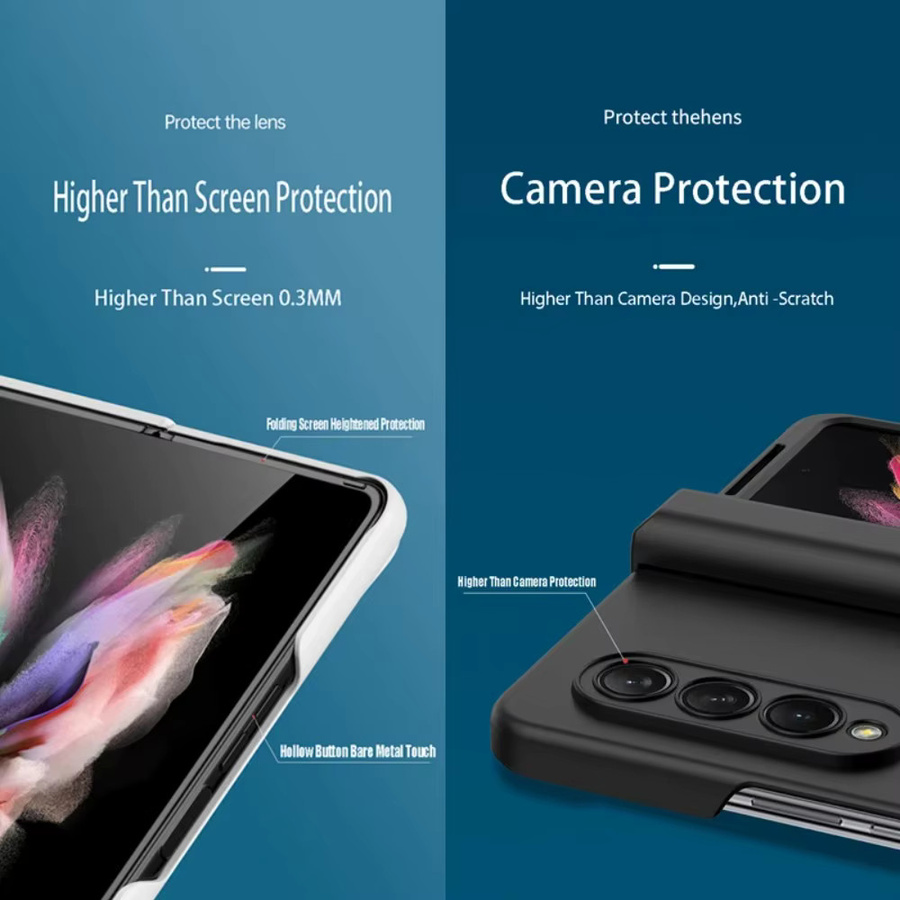 Stoßfeste Schutzhülle aus PC-Material für Samsung Galaxy Z Fold 7, 6, 5, 4, 3 5G mit Scharnierschutz in Bonbonfarben - Bild 2
