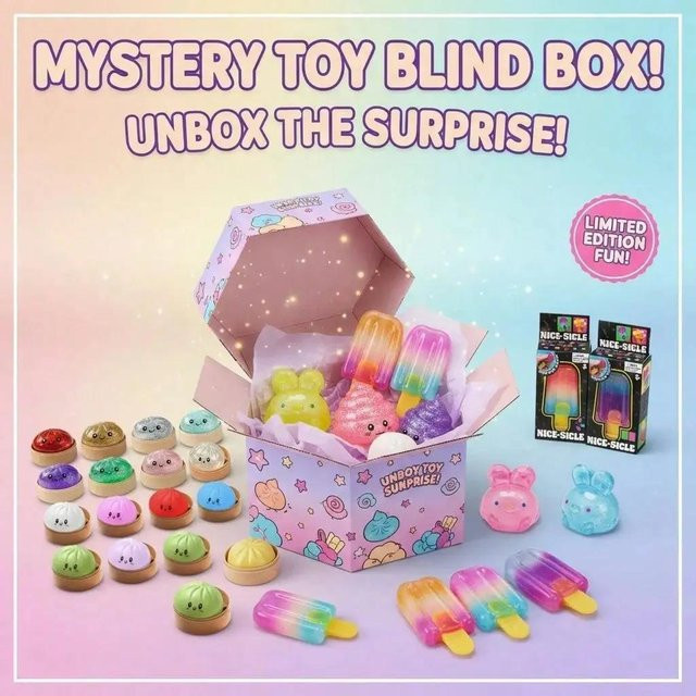 Mystery Box Squishy Spielzeug, Blind Box Stressabbau Set - Bild 1