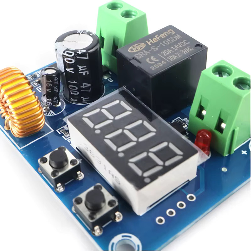 XH-M609 Batterie-Überentladungsschutzmodul 12V-36V mit Digitalanzeige, Einstellbare Unterspannungs-Abschaltplatine für Blei-Säure und Lithium-Batterien, Blau - Bild 3