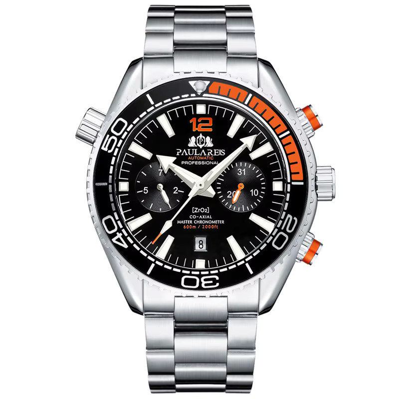 PAULAREIS Armbanduhr Automatik, Edelstahl, Schwarz, Herren - Bild 2