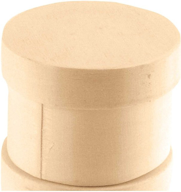 Rico Design Holzdöschen rund in Beige und Braun, Durchmesser: 5 cm, Höhe: 3 cm - Bild 1