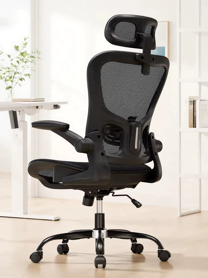 GTPLAYER Ergonomischer Bürostuhl CH90-BLK in Schwarz mit verstellbarer Kopfstütze, Wippfunktion und Mesh-Rückenlehne - Bild 9