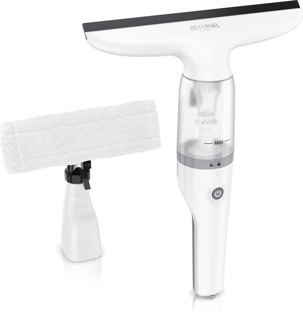 Brandson Akku-Fenstersauger Fensterreiniger in Weiß mit Sprühflasche und Wischbezug sowie 28 cm Saugdüse - Bild 1