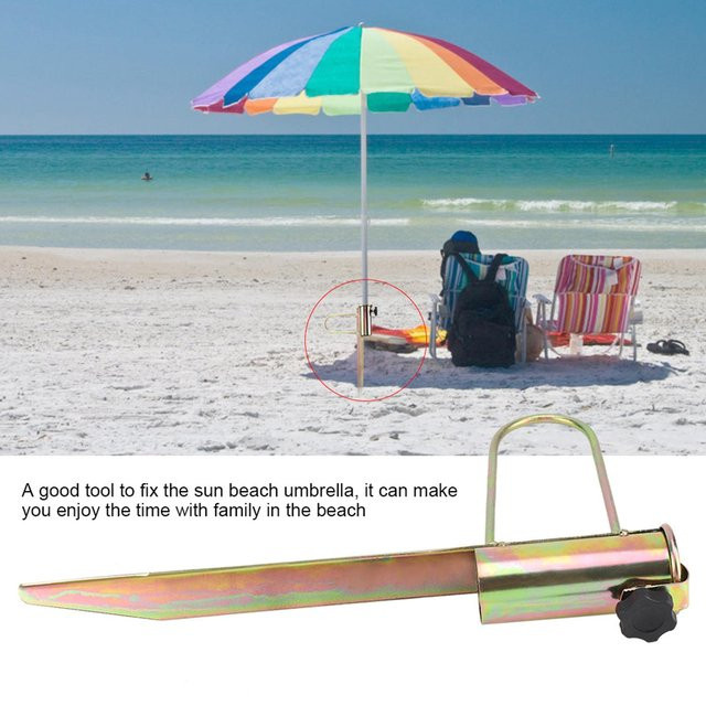 Sonnenschirmhalter aus Eisen in Sonnenform als Sandanker für Strand und Garten von mfySpace - Bild 1