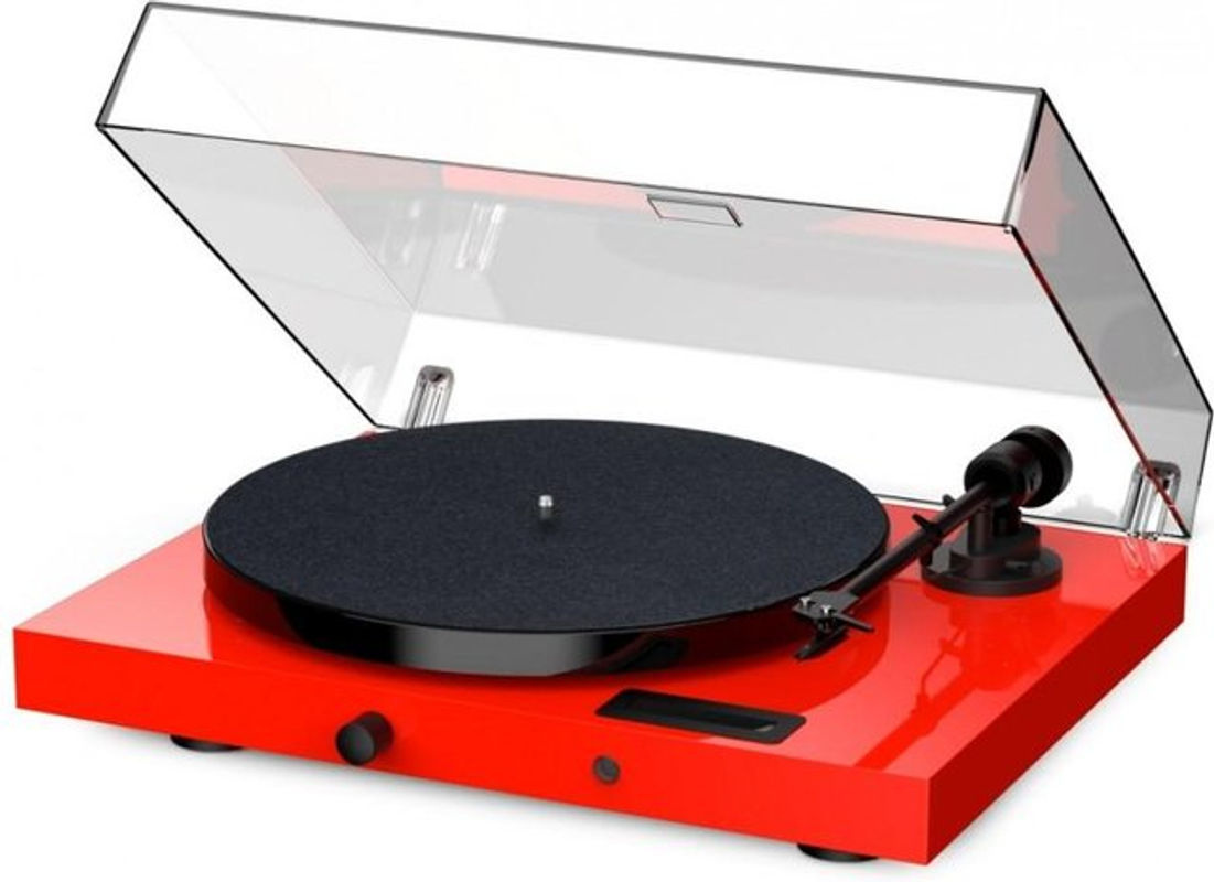 Pro-Ject JukeBox E1 All-in-One Plattenspieler mit OM5e Tonabnehmer und Bluetooth in Rot - Bild 2
