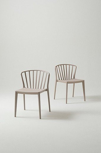 IKEA VÄBY Gartenstuhl Set aus 2 Stück, Beige, stapelbar und UV-beständig - Bild 1