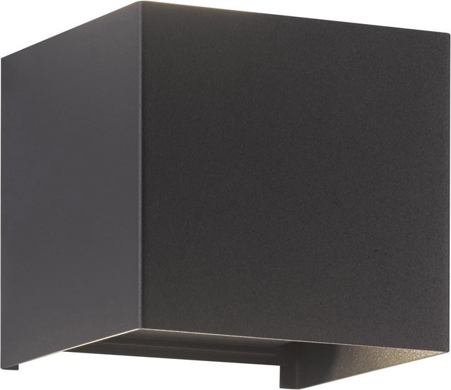Fischer & Honsel LED-Wandleuchte Wall Eckig Schwarz Matt Metall Up-Down IP44 - Bild 1