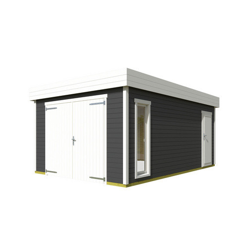 Blockgarage Lasita Maja Bahamas mit Holztor in Carbongrau, B: 360 cm, T: 540 cm - Bild 2