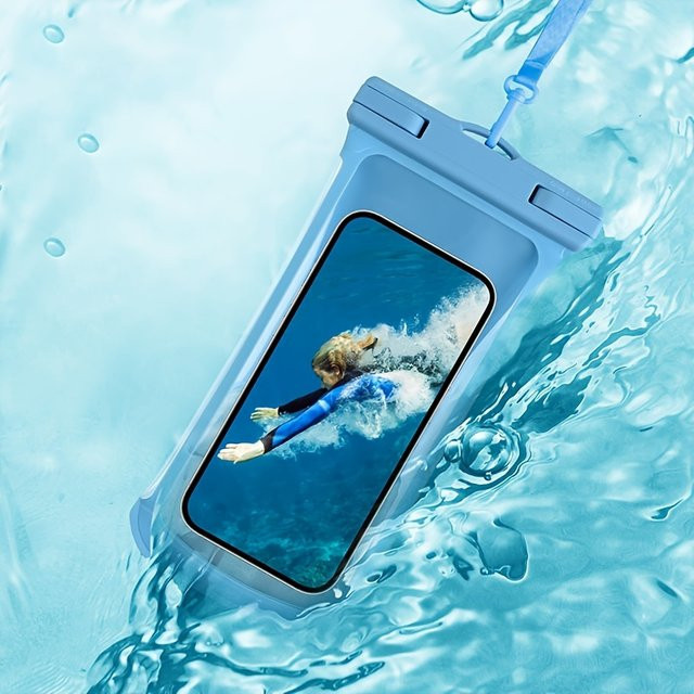 Wasserdichte Handyhülle mit schwimmendem Airbag in Schwarz für Outdoor-Sportarten und Surfen - Bild 1