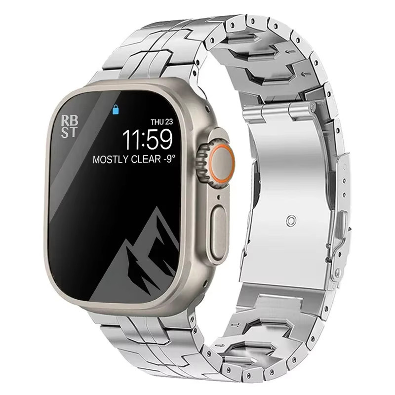 CAOWTAN Uhrenarmband Titan, Silber, Herren - Bild 2
