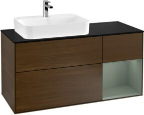 V&B Waschtischunterschrank Finion in Platinbraun matt lackiert, B/T/H: 120 x 50,1 x 50,1 cm - Bild 1